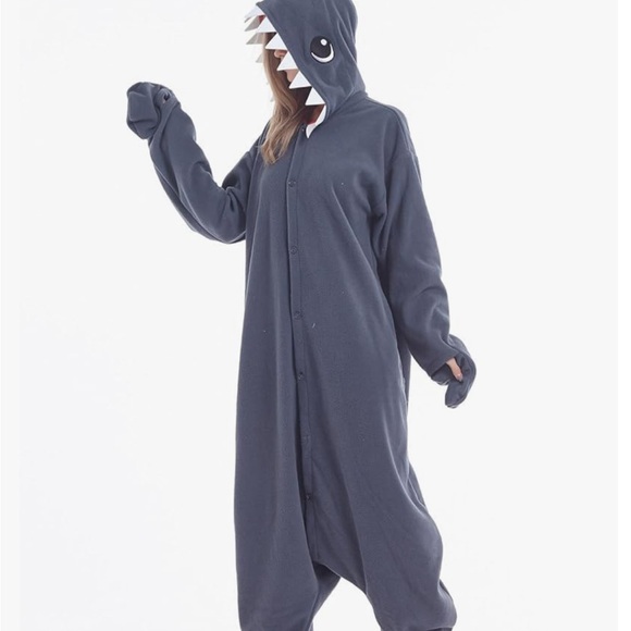 Amazon Gray Shark Onesie Pajama - Picture 1 of 3